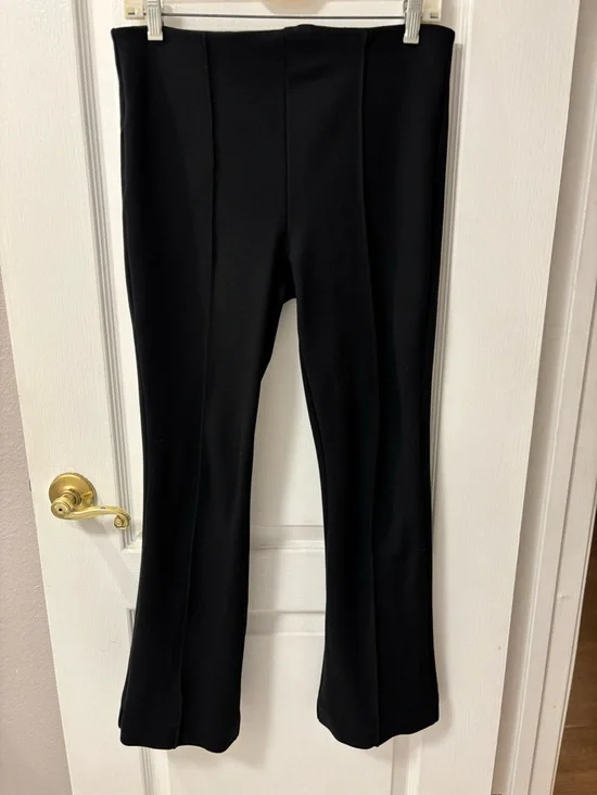 Anthropologie Maeve The Margot Kick Flare Cropped Pant Pull-On Black size S - Picture 2 of 9